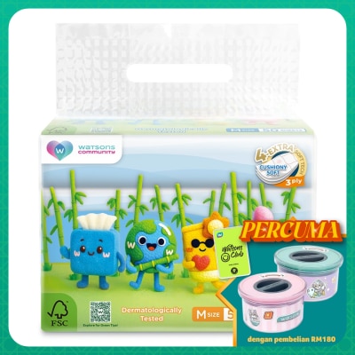 WATSONS Community Velvet Facial Tissues (Travel) M size 3PlyX50SheetX4S