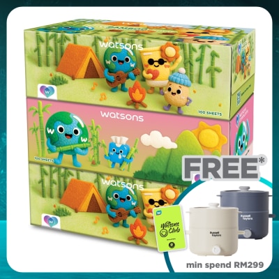 WATSONS Community Velvet Facial Tissues (Box) 3plyX100SheetX3S