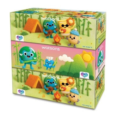 WATSONS Community Velvet Facial Tissues (Box) 3plyX100SheetX3S