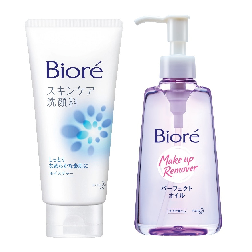 Skin Caring Facial Foam Moisture 130G + Cleansing Oil 230ML Set