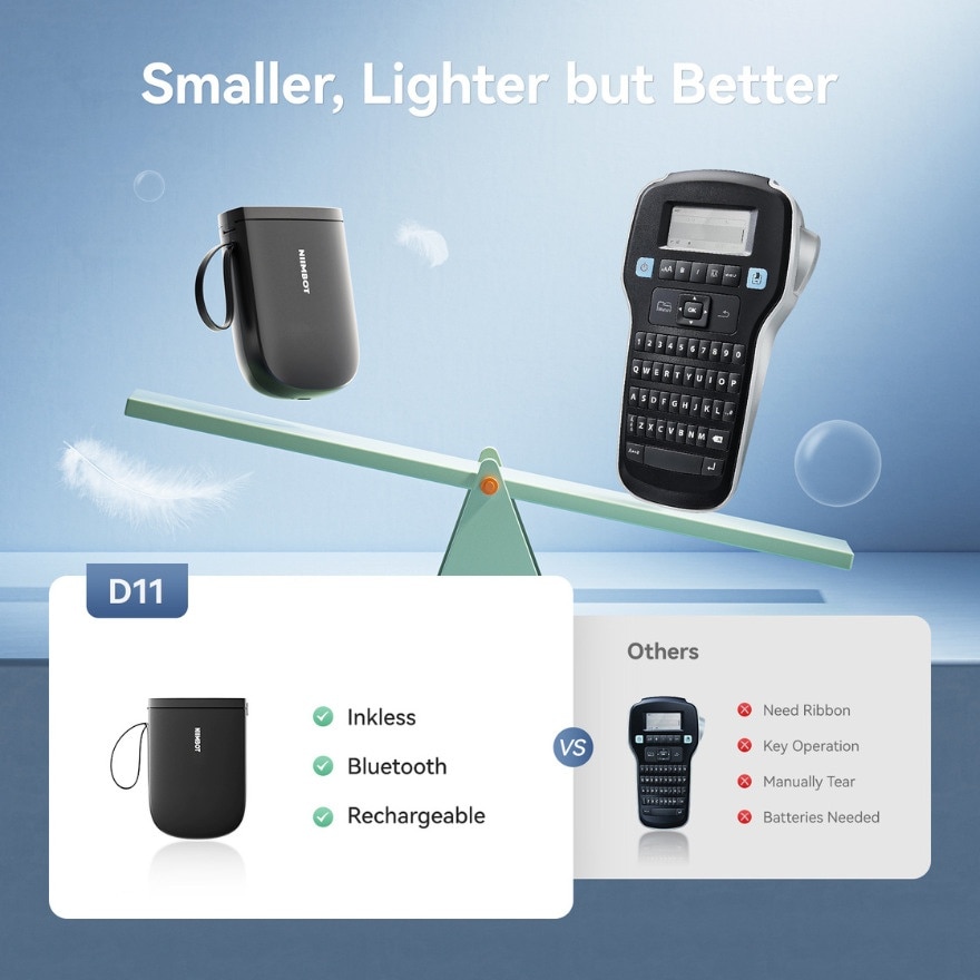 D11_H Portable Label Printer BLACK