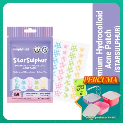 SIMPLYHEAL - Starsulphur Day & Night Premium Hydrocolloid Acne Patch 40s