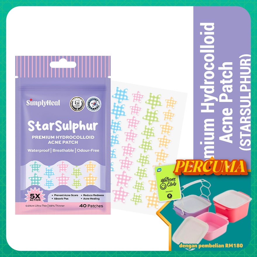 Starsulphur Day & Night Premium Hydrocolloid Acne Patch 40s