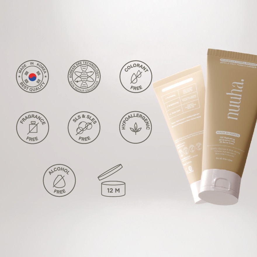 Beauty Mugwort Hydra Bright Gentle Daily Foam Cleanser 100ml