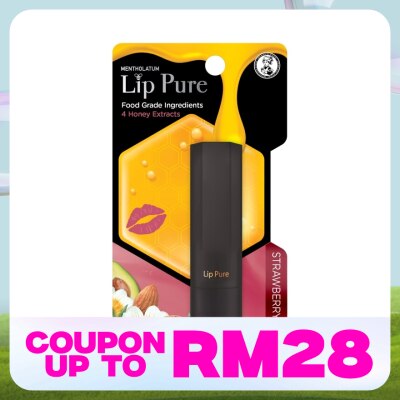 MENTHOLATUM LIPCARE Lip Pure Tinted Strawberry Pink 4g