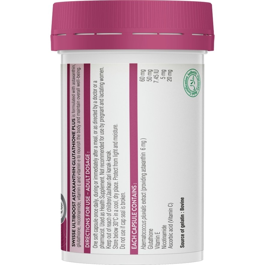 Ultiboost Astaxanthin Glutathione Plus 60s