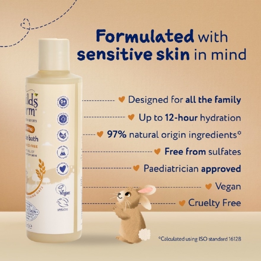 Oatderma Bubble Bath Fragrance Free 250ml