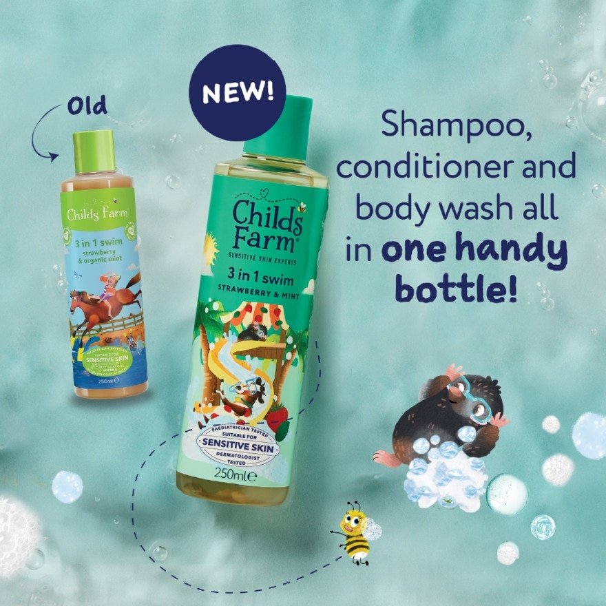 3 In 1 Swim Strawberry & Mint 250ml