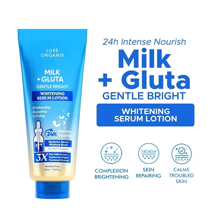 Milk + Gluta Whitening Serum Lotion 350ml