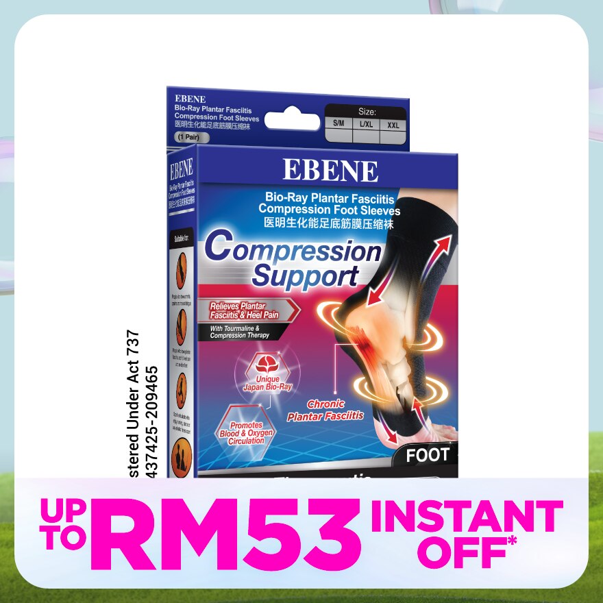 Bio-Ray Plantar Foot Sleeve 1 Pair L/XL