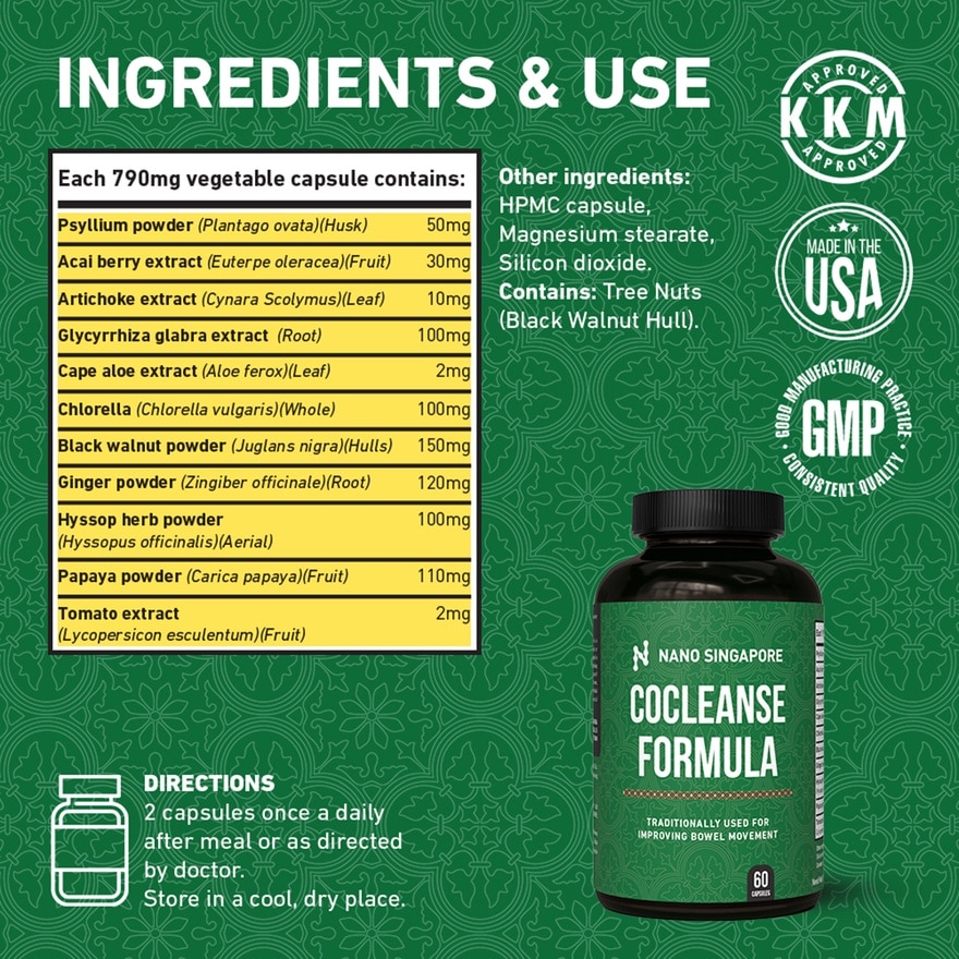 CoCleanse Formula - Natural Full Body Detox + Constipation Relief + Colon Cleanse