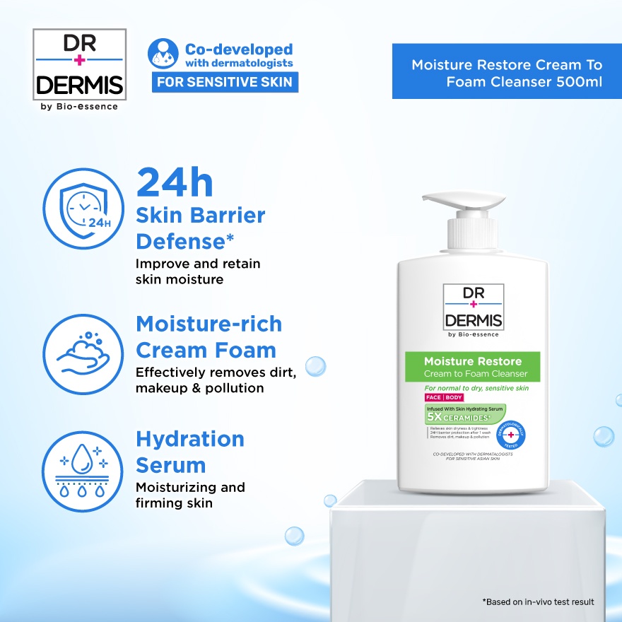 Moisture Restore Cream to Foam Cleanser 500ml image