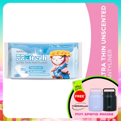 WATSONS - Ultra-Thin Pantyliner Unscented 15cm 40's