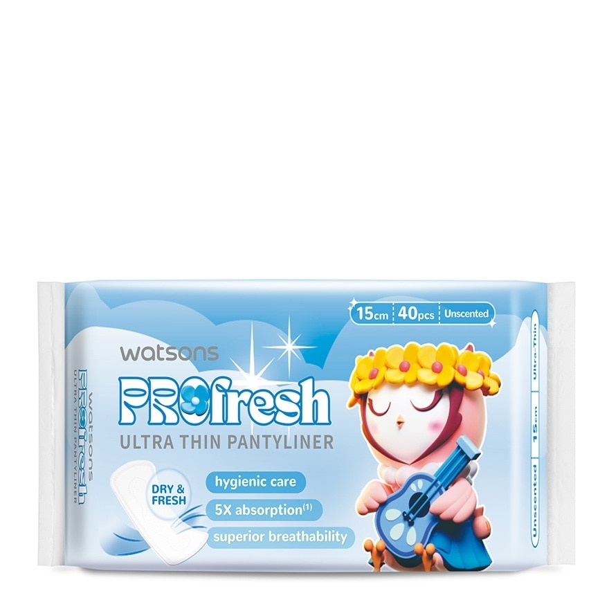 Ultra-Thin Pantyliner Unscented 15cm 40's