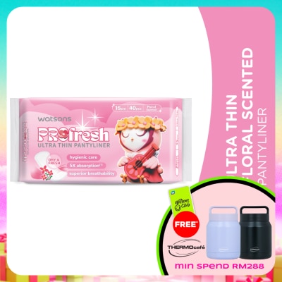 WATSONS - Ultra-Thin Pantyliner Floral Scented 15cm 40's