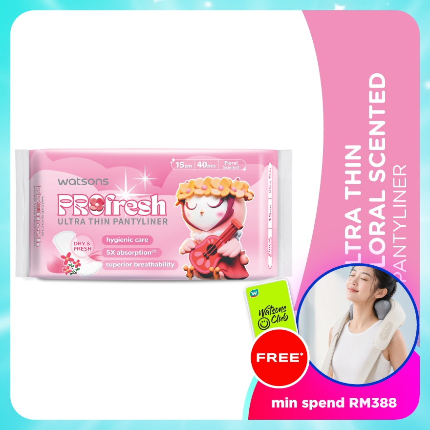 Ultra-Thin Pantyliner Floral Scented 15cm 40's