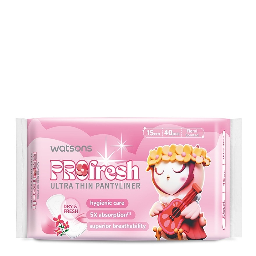 Ultra-Thin Pantyliner Floral Scented 15cm 40's