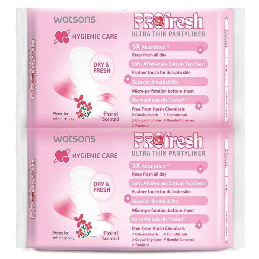 Ultra-Thin Floral Scented Pantyliner 15cm 40s x2