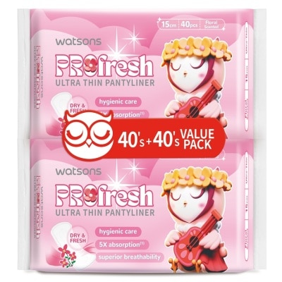 WATSONS - Ultra-Thin Floral Scented Pantyliner 15cm 40s x2