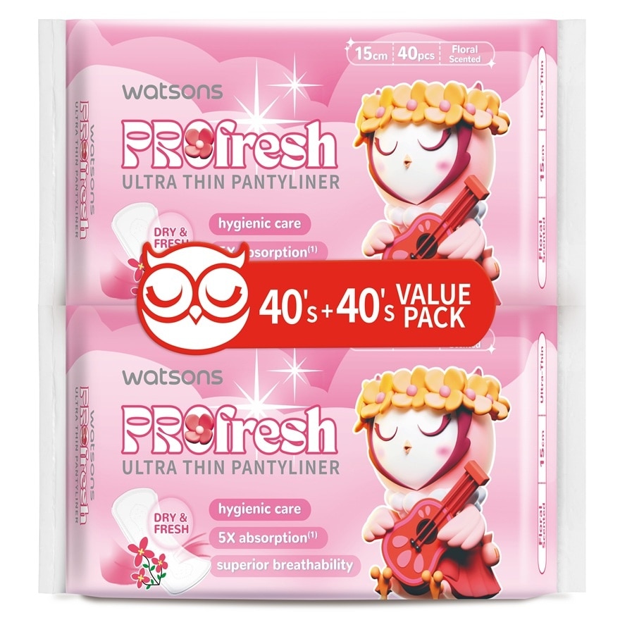 Ultra-Thin Floral Scented Pantyliner 15cm 40s x2