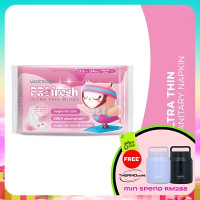 WATSONS - Ultra-Thin Sanitary Napkin with Wings 23.5cm 24's