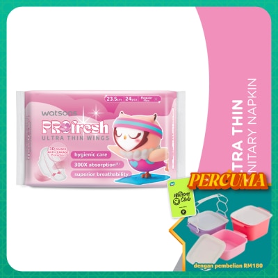 WATSONS - Ultra-Thin Sanitary Napkin with Wings 23.5cm 24's