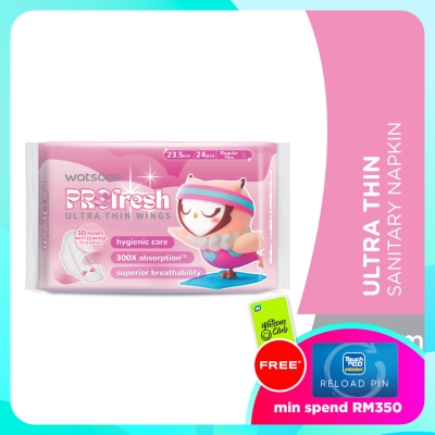 WATSONS Ultra Thin Sanitary Napkin with Wings 23.5cm 24's image