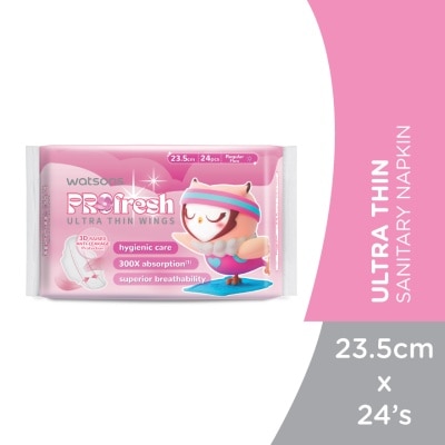 WATSONS - Ultra-Thin Sanitary Napkin with Wings 23.5cm 24's