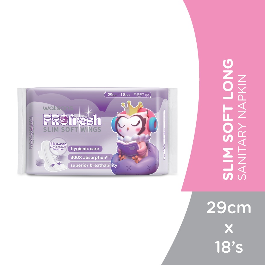 Slim Cottony Soft Sanitary Napkins 29cm x 18's image