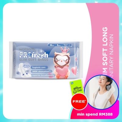 WATSONS - Slim Ultra-Long Cottony Soft Sanitary 36cm 8's