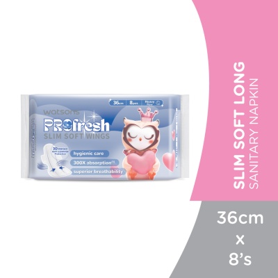 WATSONS - Slim Ultra-Long Cottony Soft Sanitary 36cm 8's