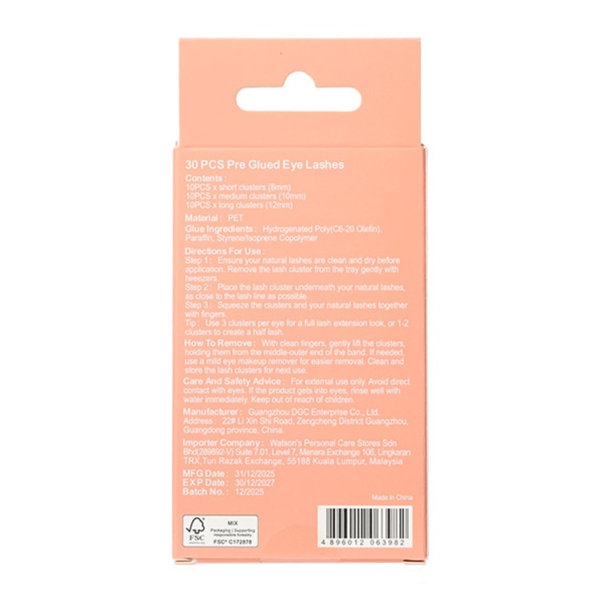 Pre-Glued Lash Clusters Vivid 2 30s