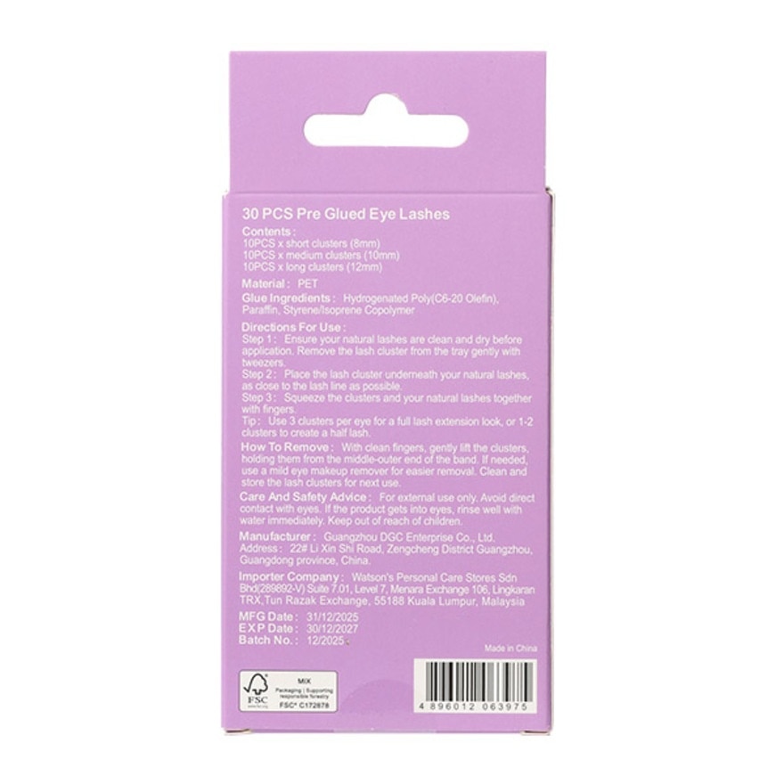 Pre-Glued Lash Clusters Dramatic 4 30s