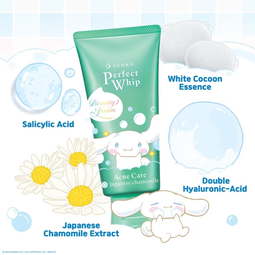 Perfect Whip Cleanser Acne Care Cinnamoroll 100g