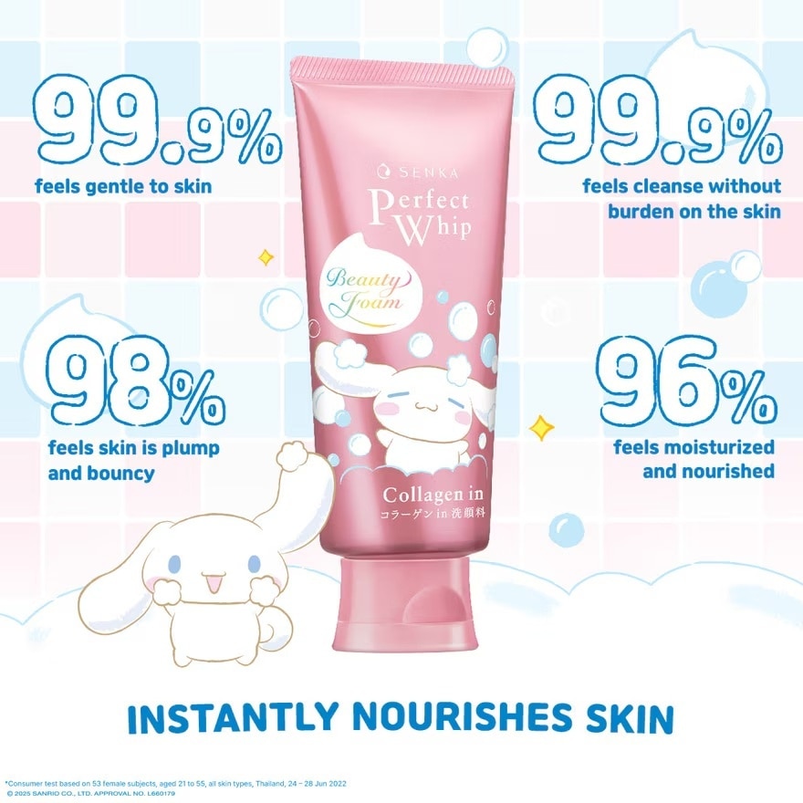 Perfect Whip Cleanser Collagen In Cinnamoroll 120g