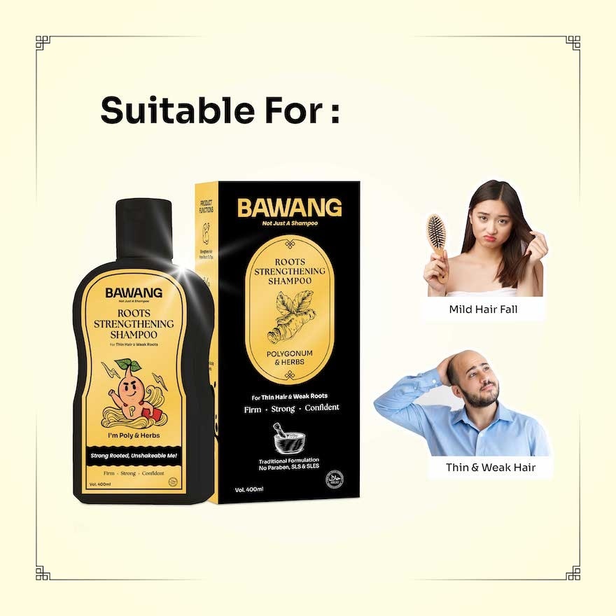 Roots Strengthening Shampoo 400ML with Chinese Herbal Formulation