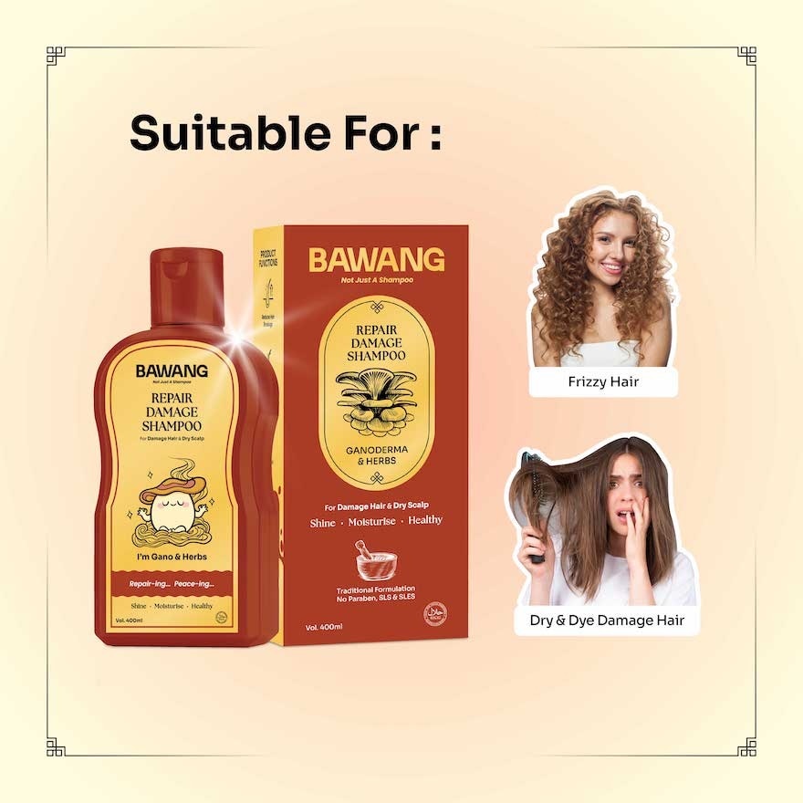 Repair Damage Shampoo 400ml with Chinese Herbal Formulation