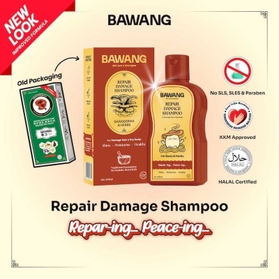 BAWANG Repair Damage Shampoo 400ml with Chinese Herbal Formulation