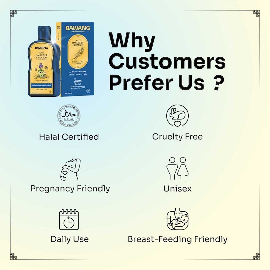 Anti Dandruff Shampoo 400ML with Chinese Herbal Formulation