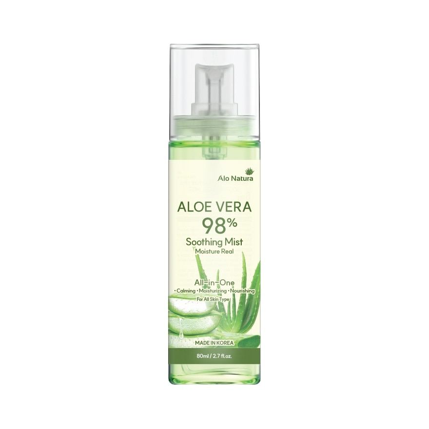 Aloe Vera 98% Soothing Mist Moisture Real 80ml