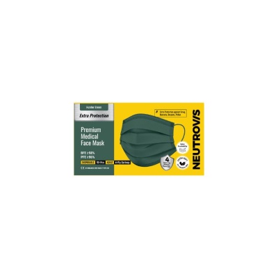 NEUTROVIS - Extra Protection Premium 4-Ply Medical Face Mask Adult Hunter Green 50s