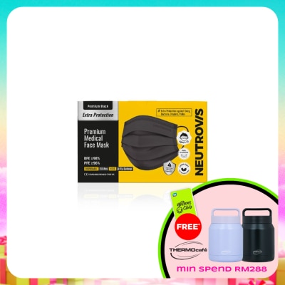 NEUTROVIS - Extra Protection Premium 4-Ply Medical Face Mask Kid Black 50s