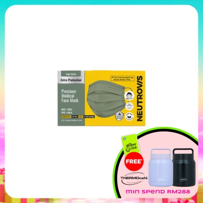 NEUTROVIS - Extra Protection Premium 4-Ply Medical Face Mask Kid Sage Green 50s