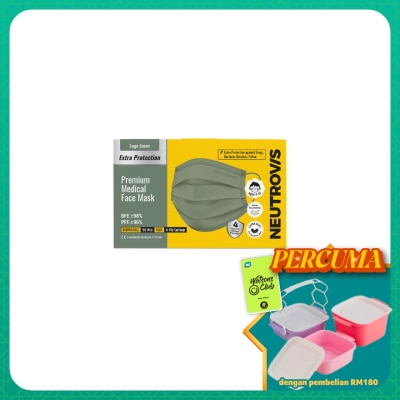 NEUTROVIS - Extra Protection Premium 4-Ply Medical Face Mask Kid Sage Green 50s