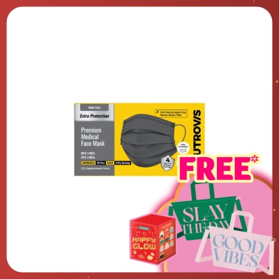 NEUTROVIS Extra Protection Premium 4-Ply Medical Face Mask Adult Steel Grey 50s