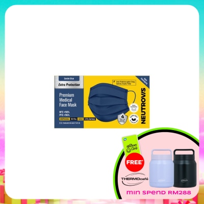 NEUTROVIS - Extra Protection Premium 4-Ply Medical Face Mask Adult Denim Blue 50s