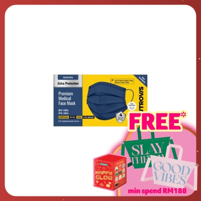 NEUTROVIS Extra Protection Premium 4-Ply Medical Face Mask Adult Denim Blue 50s