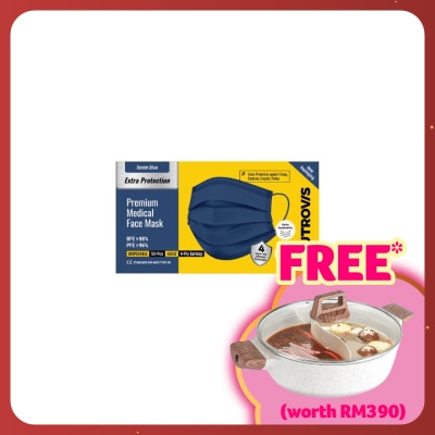 NEUTROVIS Extra Protection Premium 4-Ply Medical Face Mask Adult Denim Blue 50s