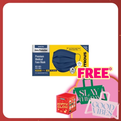 NEUTROVIS Extra Protection Premium 4-Ply Medical Face Mask Adult Denim Blue 50s