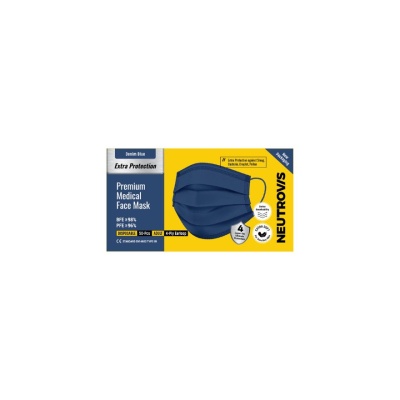 NEUTROVIS - Extra Protection Premium 4-Ply Medical Face Mask Adult Denim Blue 50s
